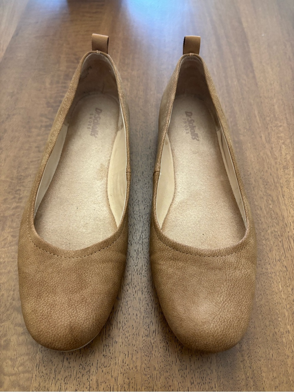 Dr. Scholl's Tan Slip-On Ballet Flats